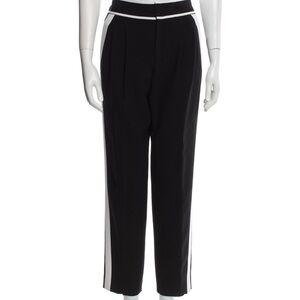 Alice + Olivia Black and White Straight Leg Pants